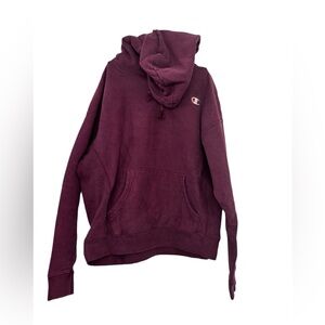 Trending color! Wine/Maroon Women’s Hooded Champion Sweatshirt size L